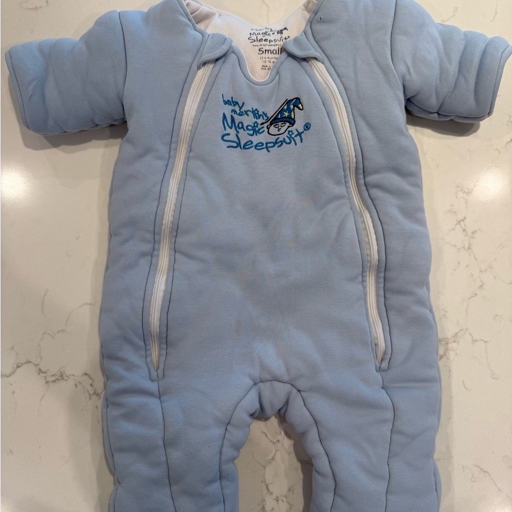 Blue Baby Merlin Magic Sleep Suit